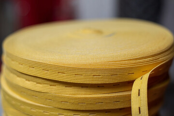 yellow Braided Elastic Tape for industry