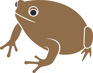 Ground toad logo. Abstract ground toad on white background. Toad