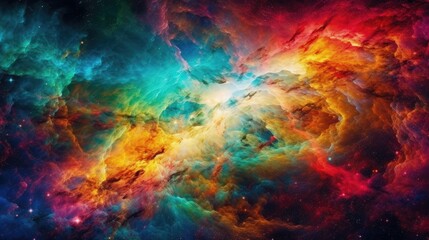 Fototapeta na wymiar Beautiful Galaxy with Stunning, Vivid Colors – Generative AI