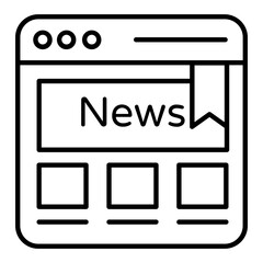Advertising News Outline Icon