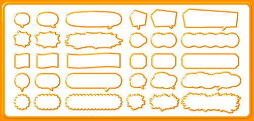 Fototapeta premium 色々な形の吹き出し