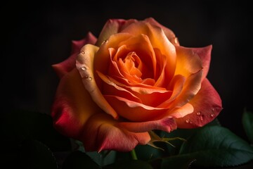 Rose on a dark background