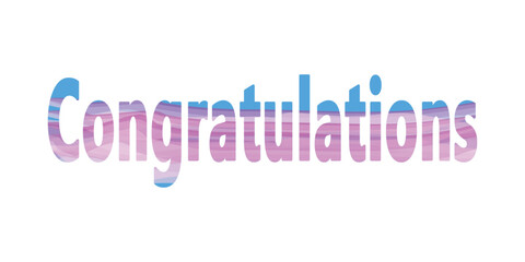 Congratulations typography stylized