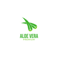 Vector aloe vera logo design concept illustration idea