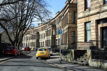 Fototapeta na wymiar Walmer Crescent, Cessnock, Glasgow.