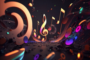 ; sound inspiration  creative music background generative AI