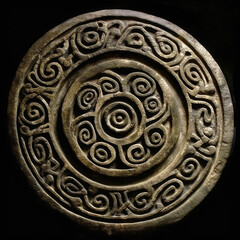 celtic round stone circle rune - by generative ai