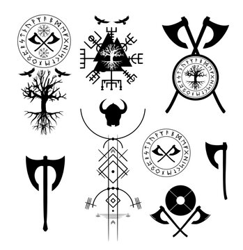 Wikinger Symbole Set 