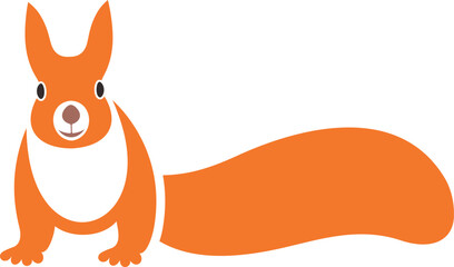 Squirrel logo. Isolated squirrel on white background © oleg7799