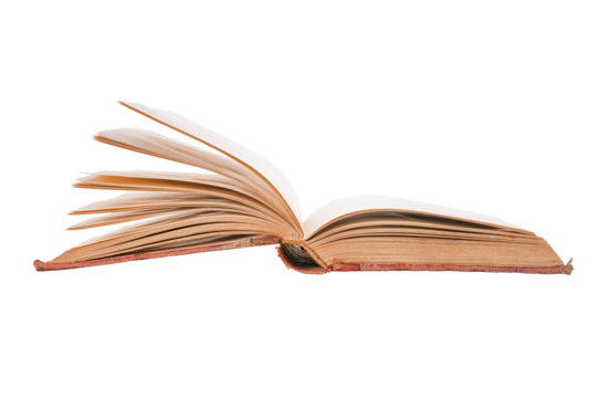Old open book. Isolated png with transparency - Powered by Adobe