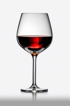 Wine glass with red wine. Generative AI