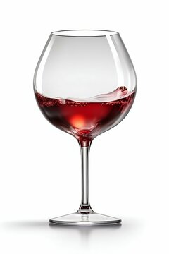 Wine glass with red wine. Generative AI