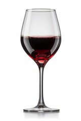 Wine glass with red wine. Generative AI