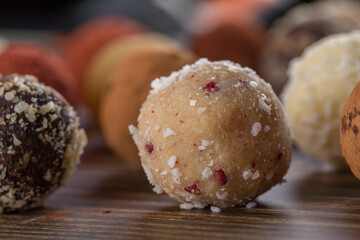 Various fillings in exclusive hand-made sweets