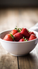 A bowl with strawberries
