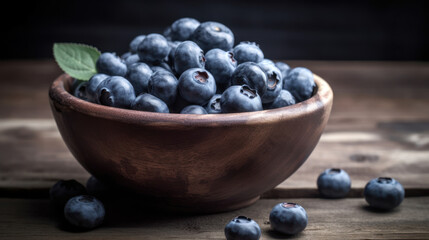 A bowl with blueberries