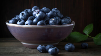 A bowl with blueberries