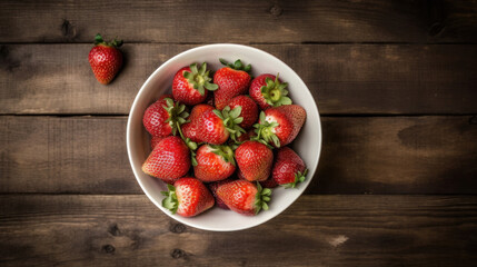 A bowl filled with strawberries