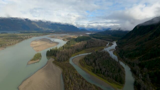 Stunning Drone Footage Taku River's Majestic Journey, Alaska