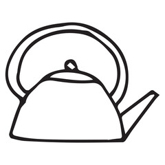 Kettle sketch, vector illustration icon