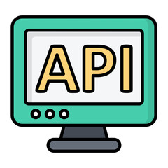 API Interface Line Color Icon