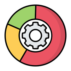 Data Management Line Color Icon