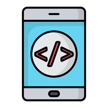 App Coding Line Color Icon