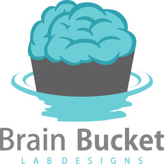 brain logo icon design vector