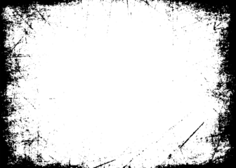 Grunge border texture background. Abstract frame overlay. PNG graphic illustration with transparent background.