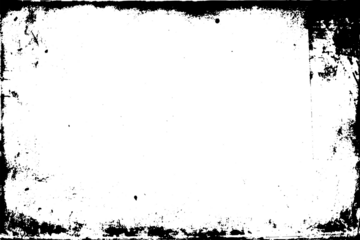 Grunge border texture background. Abstract frame overlay. PNG graphic illustration with transparent background.