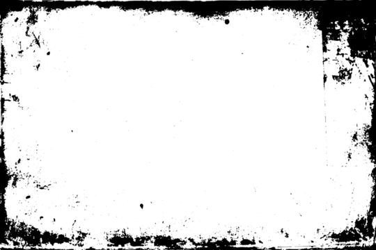 Grunge border texture background. Abstract frame overlay. PNG graphic illustration with transparent background.