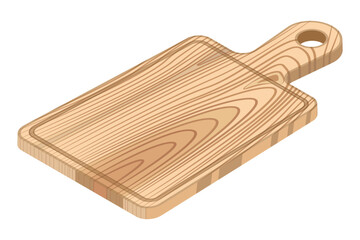 Wooden rectangular chopping boards. Vector illustration.