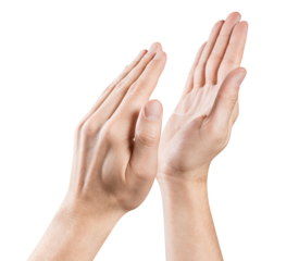 Clapping hands cut out