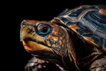 Obraz premium Close up of a turtle. Generative AI