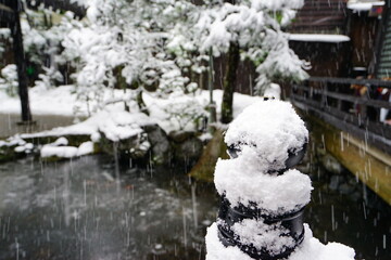 城崎温泉雪景色
