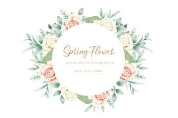 hand drawn  floral wreath and background design