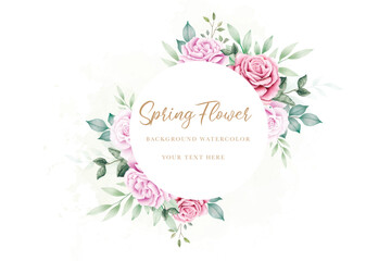  hand drawn floral wreath and background design