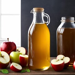 close up of Apple vinegar, generative art by A.I.