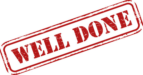 Well done grunge rubber stamp
