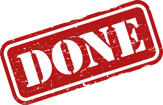 Done grunge rubber stamp