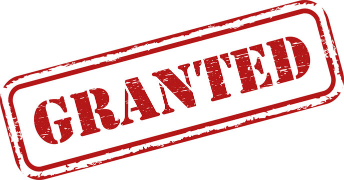 Granted grunge rubber stamp