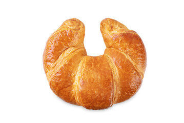 Fresh croissant on a white isolated background
