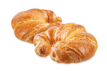 Fresh croissant on a white isolated background