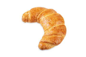 Fresh croissant on a white isolated background