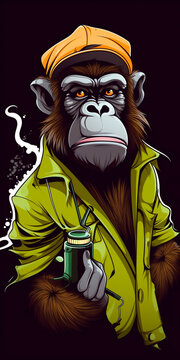 Introducing [Product Name]: Ape Holds Glass Jar in Image
