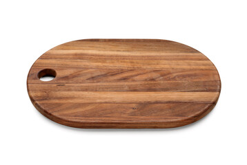 Fototapeta premium Wooden chopping board on white background