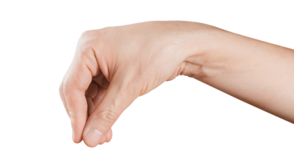 Hand feeding, pouring, pinching or holding, cut out