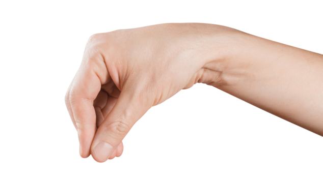 Hand feeding, pouring, pinching or holding, cut out