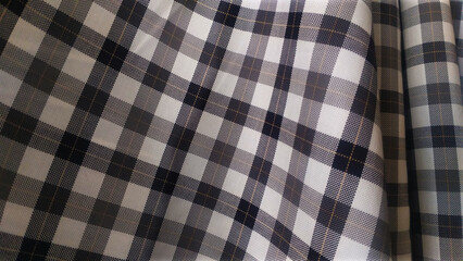 old plaid cotton fabric large scale