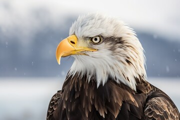 Obraz premium The American Eagle. In the late twentieth century, this species was on the verge of extinction in the United States. Generative AI